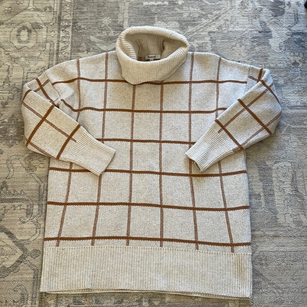 Madewell window pane sweater